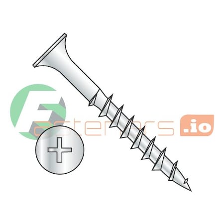 Newport Fasteners Deck Screw, #6 x 1 in, Steel, Flat Head, Phillips Drive, 10000 PK 884316